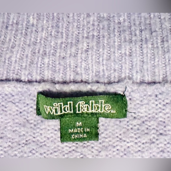 Wild Fable Purple Cable Knit Cropped Turtleneck Sweater, Women’s Size Medium - Picture 9 of 11